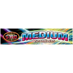 Medium Sparklers | 5 Sparklers | Bright Star Fireworks