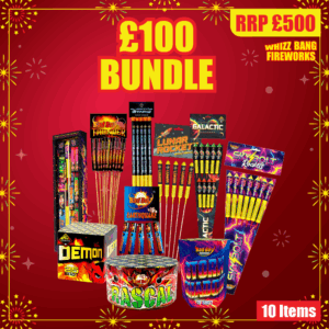 £100 Bundle | 10 Firework Pre-Made Bundle |  WhizzBang Fireworks