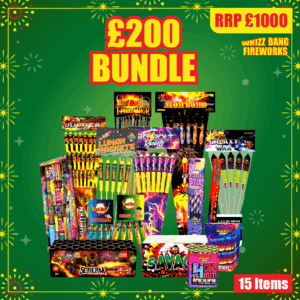 £200 Bundle | 15 Firework Pre-Made Bundle |  WhizzBang Fireworks