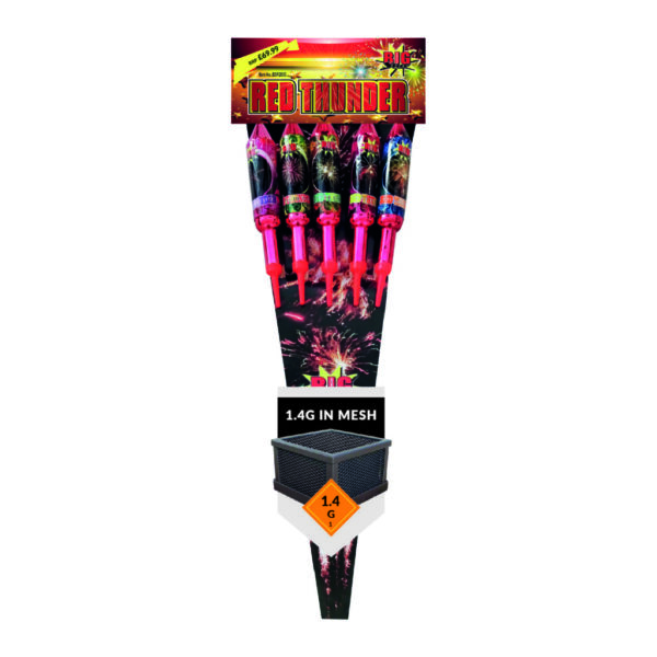 Red Thunder | 5 Rocket Pack | Big Star Fireworks