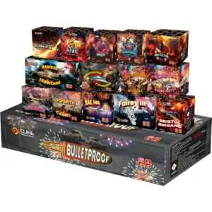 Bulletproof Crate | 32 Piece Selection Box | Cube Fireworks