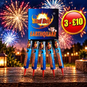 Earthquake | 5 Pack Single Shot Candle | Diamond Fireworks