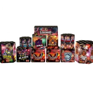 Hurcules / Panther Bag | 398 Shots Over 11 Piece Barrage Bag | Cube Fireworks