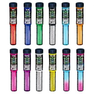 Coloured Smoke Flare | Hand Held | Encrypted Fireworks - Blue, Orange, Pink, Purple, Black, White, Green, Red, Yellow