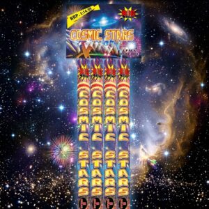 Cosmic Stars | 4 Large 5 Shot Roman Candles | Big Star Fireworks
