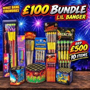 £100 Bundle | 10 Firework Pre-Made Bundle |  WhizzBang Fireworks